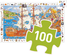 Load image into Gallery viewer, Djeco Observation Puzzle - Pirates - 100pcs