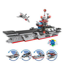 Load image into Gallery viewer, 4 In 1 Aircraft Carrier Build 594Pcs- Cogo