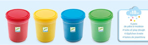 Djeco Play Dough - 4 Tubs/4 Colours