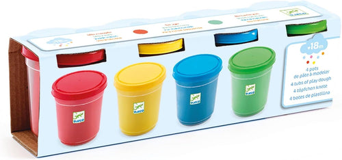 Djeco Play Dough - 4 Tubs/4 Colours