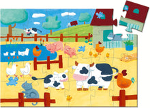Load image into Gallery viewer, Djeco Sillouette Puzzle - The Cows on the Farm - 24pcs