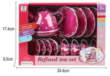 Load image into Gallery viewer, Pretty Pink Dotty Tea Set - Metal