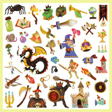 Load image into Gallery viewer, Djeco Stickers - Medieval Fantasy - Metallic