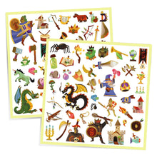 Load image into Gallery viewer, Djeco Stickers - Medieval Fantasy - Metallic