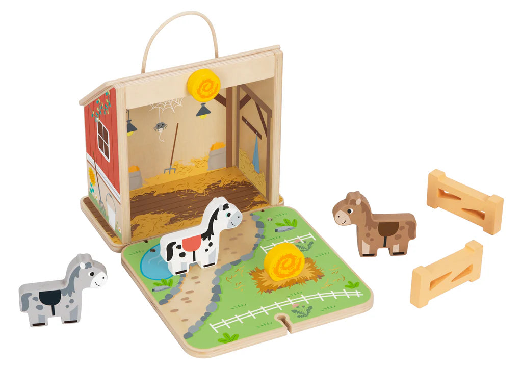 Foldable Wooden Horse Farm - hi Pando