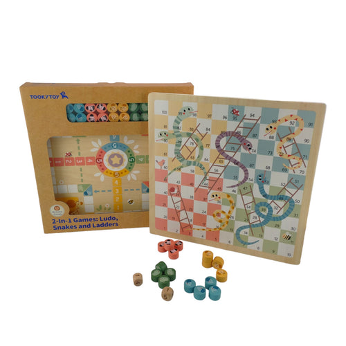 2 In 1 Games Ludo And Snakes & Leaders  - Tooky Toy