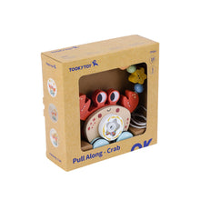 Load image into Gallery viewer, Pull Along Crab- Tooky Toy