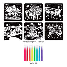 Load image into Gallery viewer, Velvet Colouring Kit-  Unicorns Tookyland