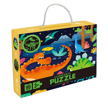 Load image into Gallery viewer, Luminous Glow In The Dark Dino Puzzle- 96Pcs