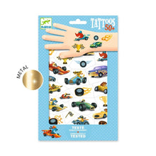 Load image into Gallery viewer, Djeco-Metallic Speedsters Tattoos