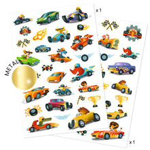 Load image into Gallery viewer, Djeco-Metallic Speedsters Tattoos