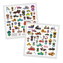 Load image into Gallery viewer, Metallic Crazy Motors Stickers 160Pc-Djeco