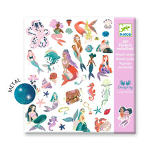 Load image into Gallery viewer, Metallic Sparkly Mermaids Stickers 160Pc-Djeco