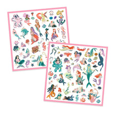Load image into Gallery viewer, Metallic Sparkly Mermaids Stickers 160Pc-Djeco