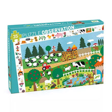 Load image into Gallery viewer, Djeco Farm Observation Puzzle &amp; Poster 35Pcs