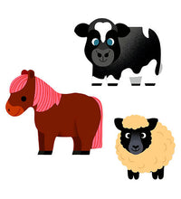 Load image into Gallery viewer, Djeco Farm Animals 62Pc Baby Stickers