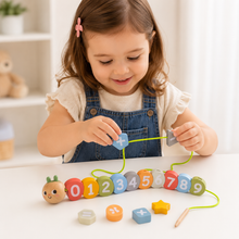 Load image into Gallery viewer, Wooden Lacing Caterpillar - Tooky Toy