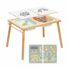 Load image into Gallery viewer, Wooden Multi-Activity Table with Sensory Bins - TookyToy