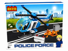 Load image into Gallery viewer, Police Force Helicopter Build 164Pcs- Cogo