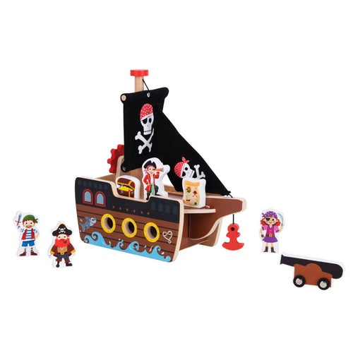 Wooden Pirate Ship - Tooky toy