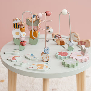 Wooden Activity Table - Flowers & Butterflies - Little Dutch