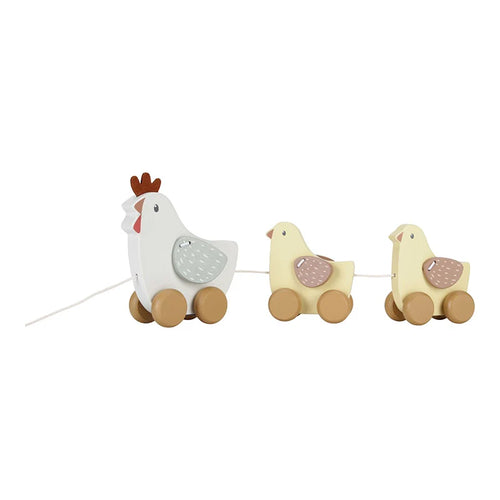 Pull Along Chickens Little Farm - Little Dutch