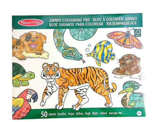 50 Pages Jumbo Colouring Pad - Animals- Melissa & Doug