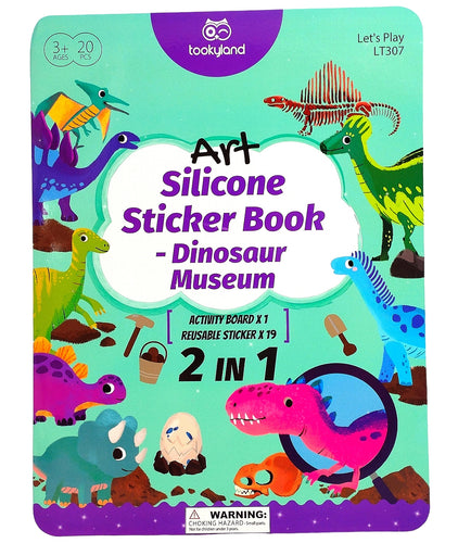 Art Silicone Sticker Book- Dinosaur Museum- Tookyland