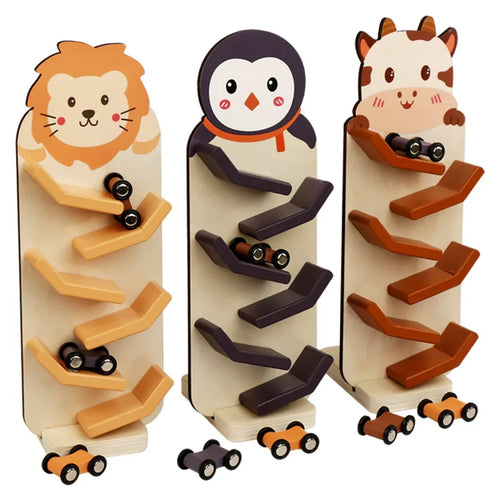 Animal Themed Wooden Racing Cars
