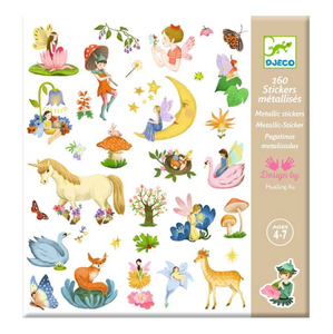 Fantasy Metallic Stickers 160pc- Djeco