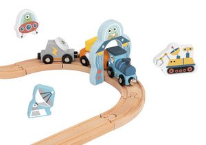 Tooky Toy - Wooden Space Train Set