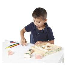 Load image into Gallery viewer, Melissa &amp; Doug Dinosaur Wooden Stamp Set