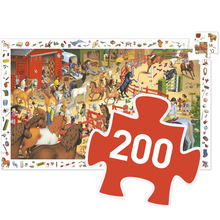 Load image into Gallery viewer, Djeco Observation Puzzle - Horse-riding