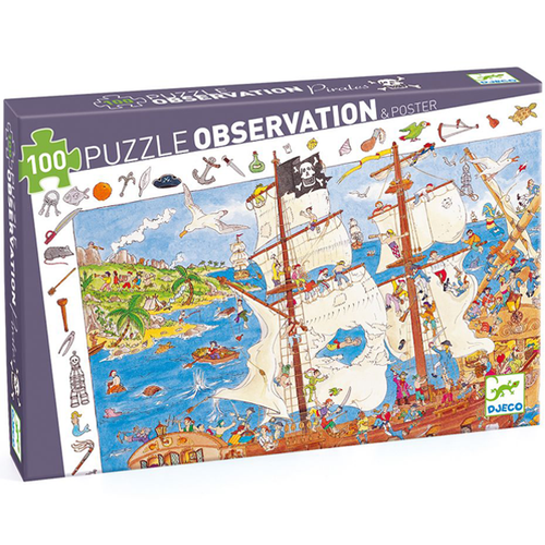 Djeco Observation Puzzle - Pirates - 100pcs