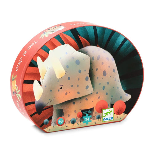 Djeco Sillouette Puzzle - Teo the Dino - 24pcs