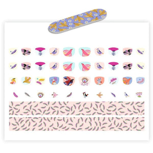 Djeco Nail Stickers - Feathers