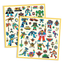 Load image into Gallery viewer, Metallic Robot Sticker Collection 160 pc- Djeco