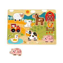 Load image into Gallery viewer, Wooden Farm Peg Puzzle-Hi Pando