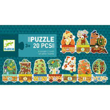 Load image into Gallery viewer, Djeco Frieze Puzzle - I count with Forest Animals