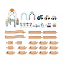 Load image into Gallery viewer, Tooky Toy - Wooden Space Train Set