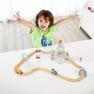 Tooky Toy - Wooden Space Train Set