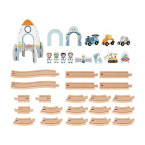 Tooky Toy - Wooden Space Train Set