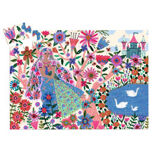 Load image into Gallery viewer, Djeco Silhouette Puzzle - The Princess and Her Peacock - 36 pieces