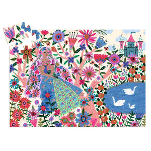 Djeco Silhouette Puzzle - The Princess and Her Peacock - 36 pieces