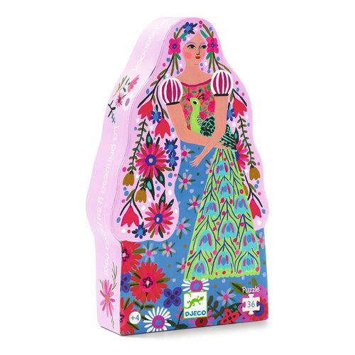 Djeco Silhouette Puzzle - The Princess and Her Peacock - 36 pieces