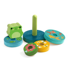 Load image into Gallery viewer, Puzz and Stack Rainbow - Djeco Wooden Stacker