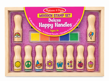 Load image into Gallery viewer, Deluxe Happy Handles Wooden Stamp Set- Melissa &amp; Doug