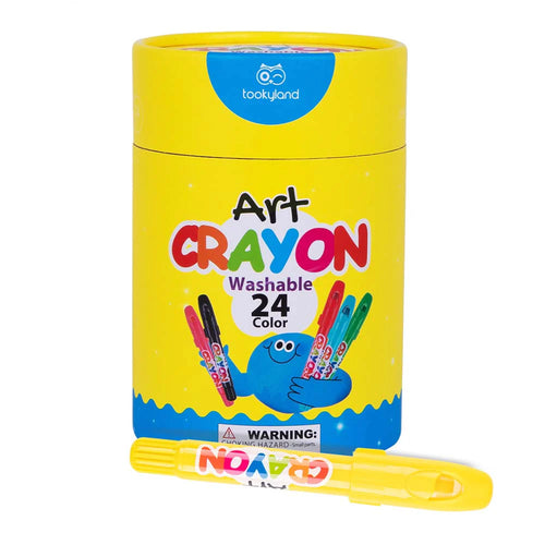 Silky Washable Crayons - 24pc - Tookyland