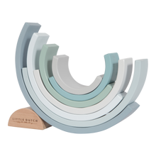 Load image into Gallery viewer, Wooden Rainbow Stacker - Blue - Little Dutch