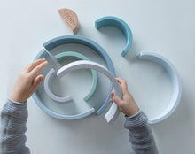 Load image into Gallery viewer, Wooden Rainbow Stacker - Blue - Little Dutch